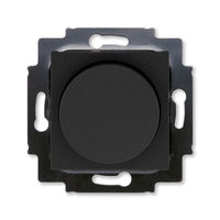 Светорегулятор поворотно-нажимной ABB LEVIT, 600 Вт, антрацит // дымчатый чёрный, 3294H-A02247 63W