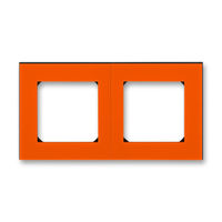 Рамка 2 поста ABB LEVIT, оранжевый // дымчатый чёрный, 3901H-A05020 66W