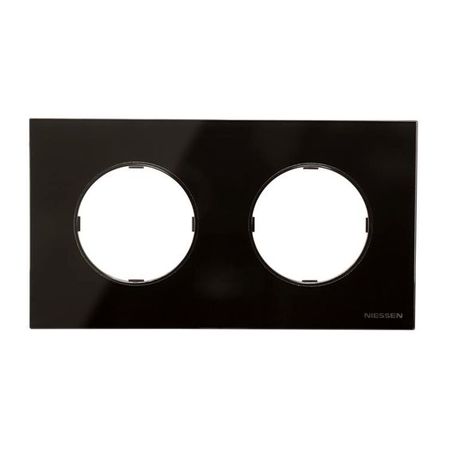 Рамка 2 поста ABB SKY MOON, черное стекло, 8672 CN