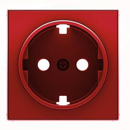 Накладка на розетку ABB SKY, скрытый монтаж, с заземлением, красный, 8588 RJ