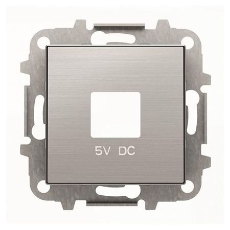 Накладка на розетку USB ABB SKY, скрытый монтаж, нержавеющая сталь, 8585 AI