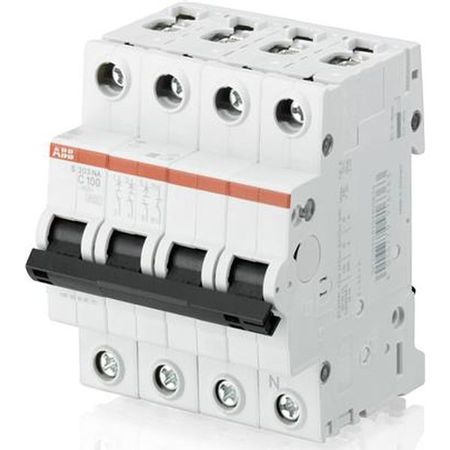Автоматический выключатель ABB S200 3P+N 100А (C) 6кА, S203 C100NA