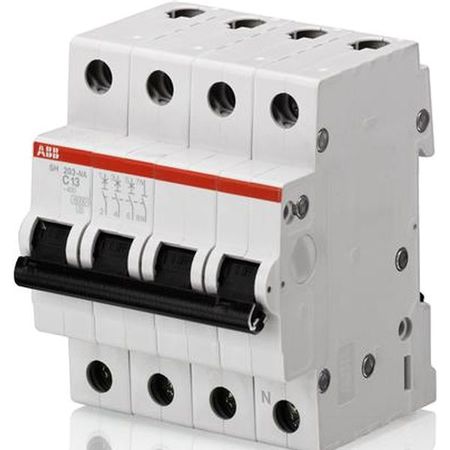 Автоматический выключатель ABB SH200 3P+N 4А (C) 6кА, SH203 C 4 NA