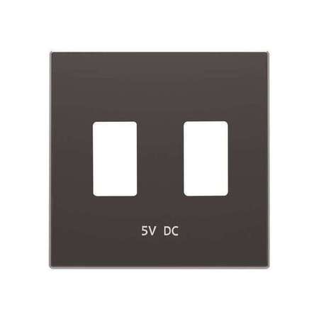 Накладка на розетку USB ABB SKY, скрытый монтаж, черный бархат, 8585.3 NS