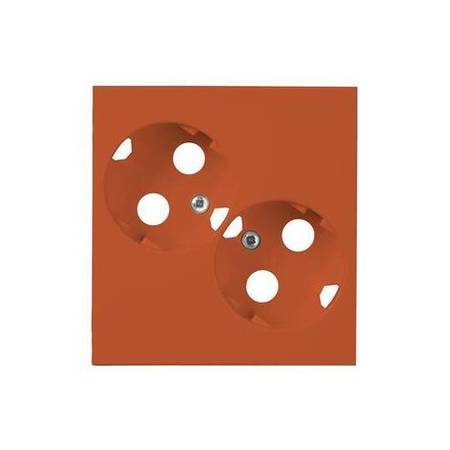 Накладка на розетку ABB IMPRESSIVO, скрытый монтаж, с заземлением, оранжевый, AUD09-03