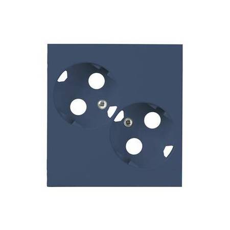 Накладка на розетку ABB IMPRESSIVO, скрытый монтаж, с заземлением, синий, AUD09-06