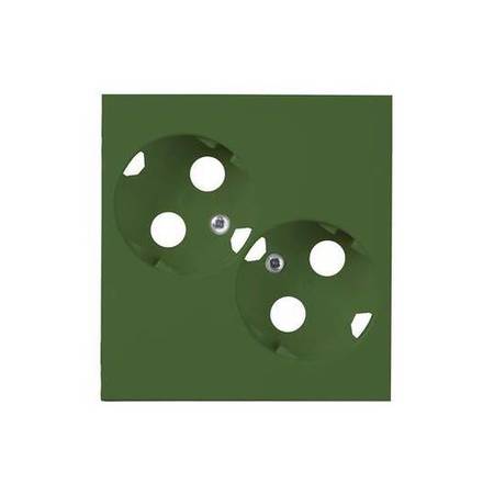 Накладка на розетку ABB IMPRESSIVO, скрытый монтаж, с заземлением, зеленый, AUD09-05