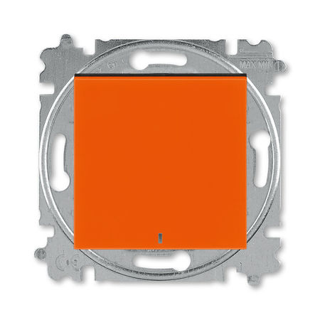 Выключатель 1-клавишный ABB LEVIT с подсветкой, оранжевый // дымчатый черный, 3559H-A01446 66W