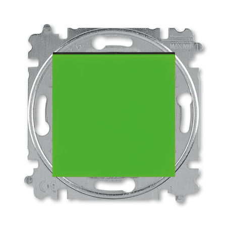 Переключатель 1-клавишный ABB LEVIT, зеленый // дымчатый черный, 3559H-A06445 67W