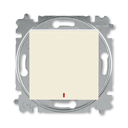 Переключатель 1-клавишный ABB LEVIT с подсветкой, слоновая кость // белый, 3559H-A25445 17W