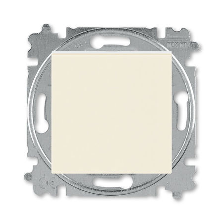 Переключатель 1-клавишный кнопочный ABB LEVIT, слоновая кость // белый, 3559H-A86445 17W