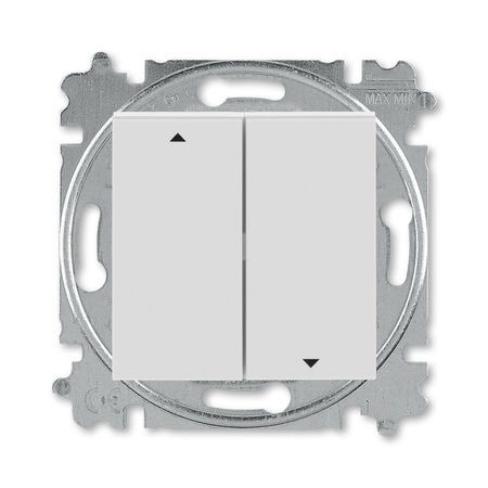 Выключатель для жалюзи 2-клавишный ABB LEVIT, механический, серый // белый, 3559H-A88445 16W