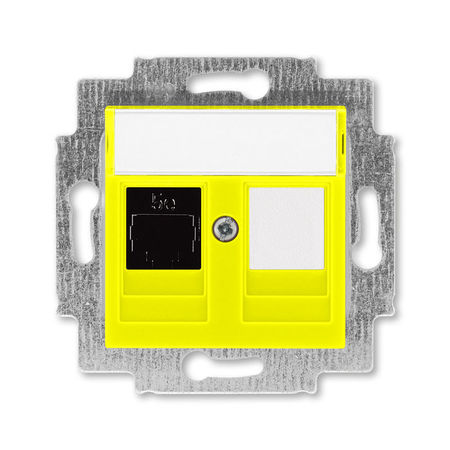 Розетка ABB LEVIT, скрытый монтаж, желтый, 5014H-A51017 64W