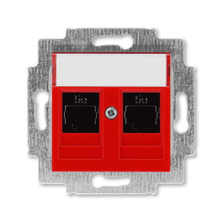 Розетка ABB LEVIT, скрытый монтаж, красный, 5014H-A51018 65W