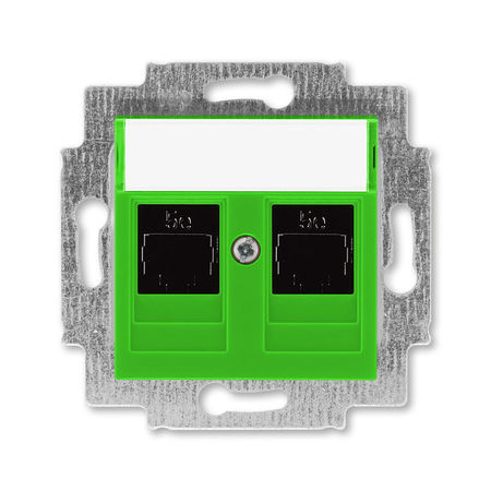 Розетка ABB LEVIT, скрытый монтаж, зеленый, 5014H-A51018 67W