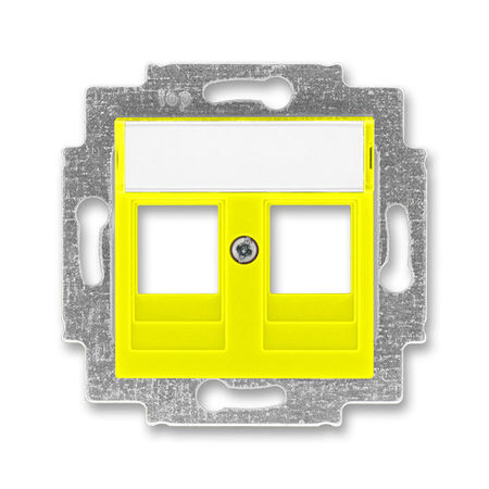 Накладка на розетку информационную ABB LEVIT, скрытый монтаж, желтый, 5014H-A01018 64