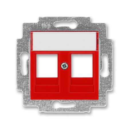 Накладка на розетку информационную ABB LEVIT, скрытый монтаж, красный, 5014H-A01018 65