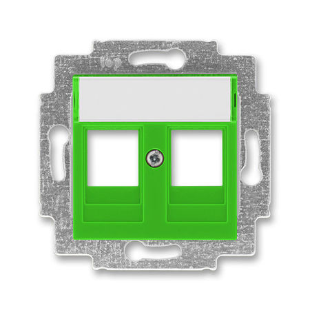 Накладка на розетку информационную ABB LEVIT, скрытый монтаж, зеленый, 5014H-A01018 67