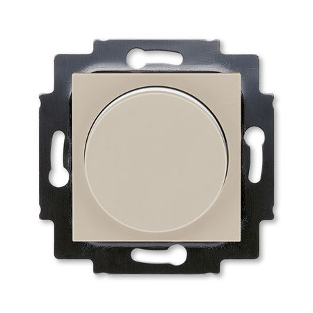 Светорегулятор поворотно-нажимной ABB LEVIT, 600 Вт, кофе макиато // белый, 3294H-A02247 18W