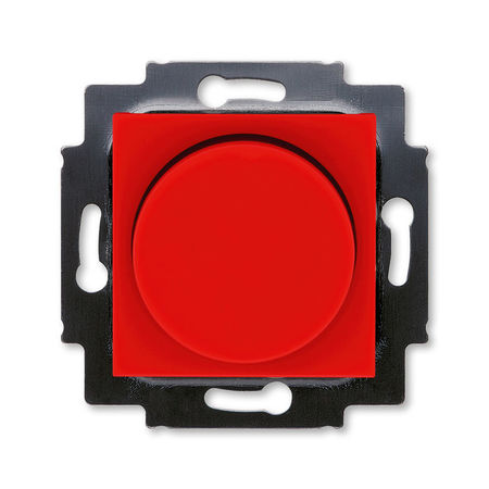 Светорегулятор поворотно-нажимной ABB LEVIT, 600 Вт, красный // дымчатый чёрный, 3294H-A02247 65W