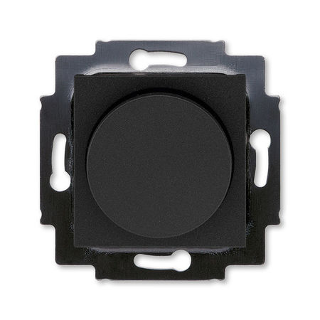 Светорегулятор поворотно-нажимной ABB LEVIT, 600 Вт, антрацит // дымчатый чёрный, 3294H-A02247 63W