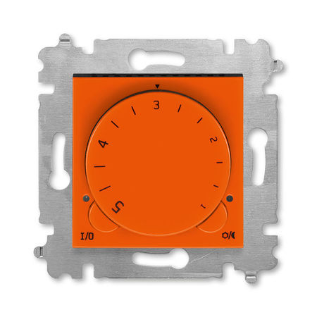 Терморегулятор с поворотной ручкой ABB LEVIT, оранжевый // дымчатый черный, 3292H-A00003 66W