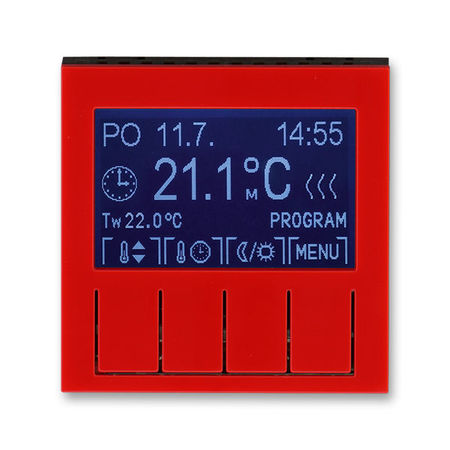 ABB Levit 2CHH911031A4065 Терморегулятор универсальный программируемый красный // дымчатый чёрный, 3292H-A10301 65