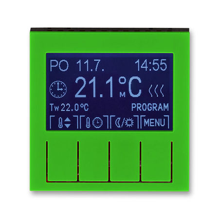 ABB Levit 2CHH911031A4067 Терморегулятор универсальный программируемый зелёный // дымчатый чёрный, 3292H-A10301 67