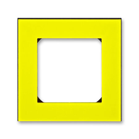 Рамка 1 пост ABB LEVIT, жёлтый // дымчатый чёрный, 3901H-A05010 64W