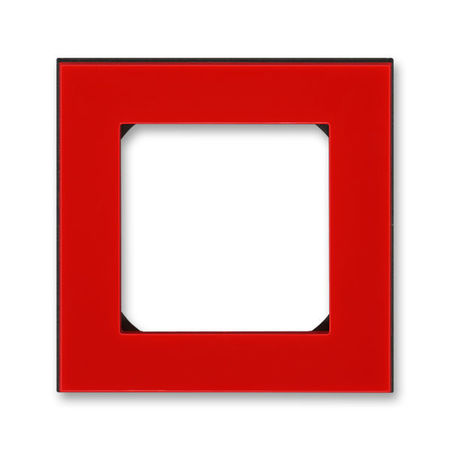 Рамка 1 пост ABB LEVIT, красный // дымчатый чёрный, 3901H-A05010 65W