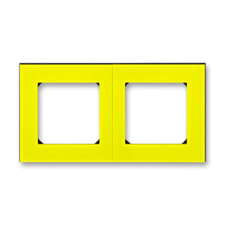 Рамка 2 поста ABB LEVIT, жёлтый // дымчатый чёрный, 3901H-A05020 64W