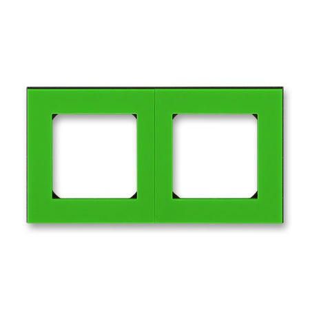 Рамка 2 поста ABB LEVIT, зелёный // дымчатый чёрный, 3901H-A05020 67W
