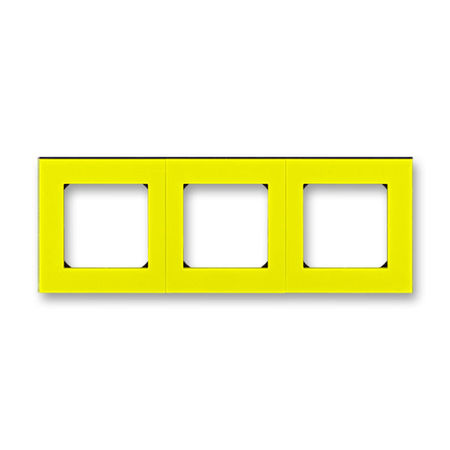 Рамка 3 поста ABB LEVIT, жёлтый // дымчатый чёрный, 3901H-A05030 64W