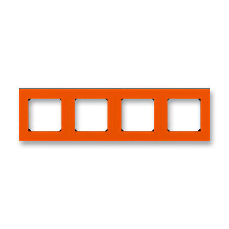 Рамка 4 поста ABB LEVIT, оранжевый // дымчатый чёрный, 3901H-A05040 66W