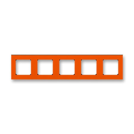 Рамка 5 постов ABB LEVIT, оранжевый // дымчатый чёрный, 3901H-A05050 66W