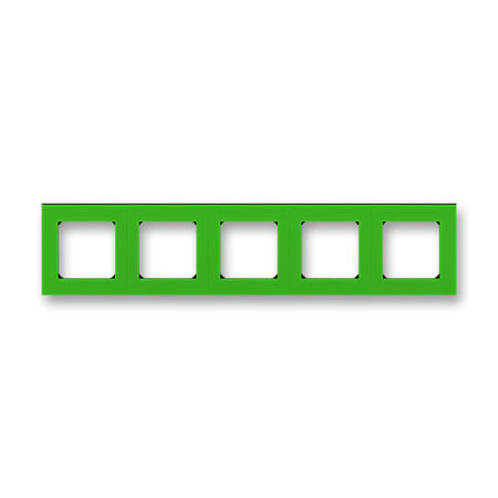 Рамка 5 постов ABB LEVIT, зелёный // дымчатый чёрный, 3901H-A05050 67W