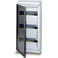 Распределительный шкаф ABB EUROPA, 36 мод., IP65, навесной, термопласт, прозрачная дверь