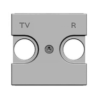 Накладка на розетку телевизионную ABB ZENIT, скрытый монтаж, серебристый, N2250.8 PL