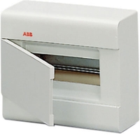 Распределительный шкаф ABB EUROPA, 8 мод., IP41, навесной, термопласт, белая дверь