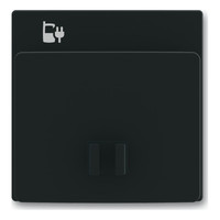 Накладка на розетку USB ABB FUTURE, скрытый монтаж, черный бархат, 6478-885-500