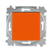 Выключатель 1-клавишный ABB LEVIT, оранжевый // дымчатый черный, 3559H-A01445 66W