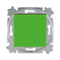 Выключатель 1-клавишный ABB LEVIT, зеленый // дымчатый черный, 3559H-A01445 67W
