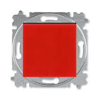 Переключатель 1-клавишный ABB LEVIT, красный // дымчатый черный, 3559H-A06445 65W
