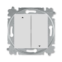 Выключатель для жалюзи 2-клавишный ABB LEVIT, механический, серый // белый, 3559H-A89445 16W