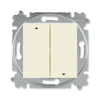 Выключатель для жалюзи 2-клавишный ABB LEVIT, механический, слоновая кость // белый, 3559H-A89445 17W