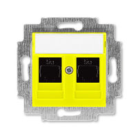 Розетка ABB LEVIT, скрытый монтаж, желтый, 5014H-A51018 64W