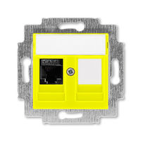Розетка ABB LEVIT, скрытый монтаж, желтый, 5014H-A61017 64W