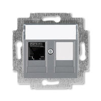 Розетка ABB LEVIT, скрытый монтаж, сталь, 5014H-A61017 69W