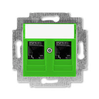 Розетка ABB LEVIT, скрытый монтаж, зеленый, 5014H-A61018 67W