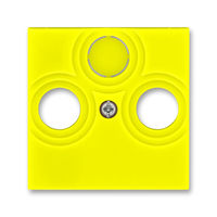 Накладка на розетку телевизионную ABB LEVIT, скрытый монтаж, желтый, 5011H-A00300 64